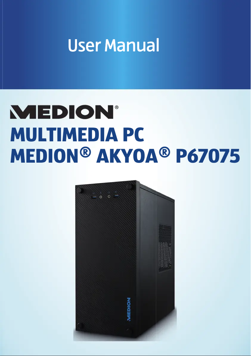 Page n°1 - Manuel utilisateur Medion Akoya P67075 (MD 34345)