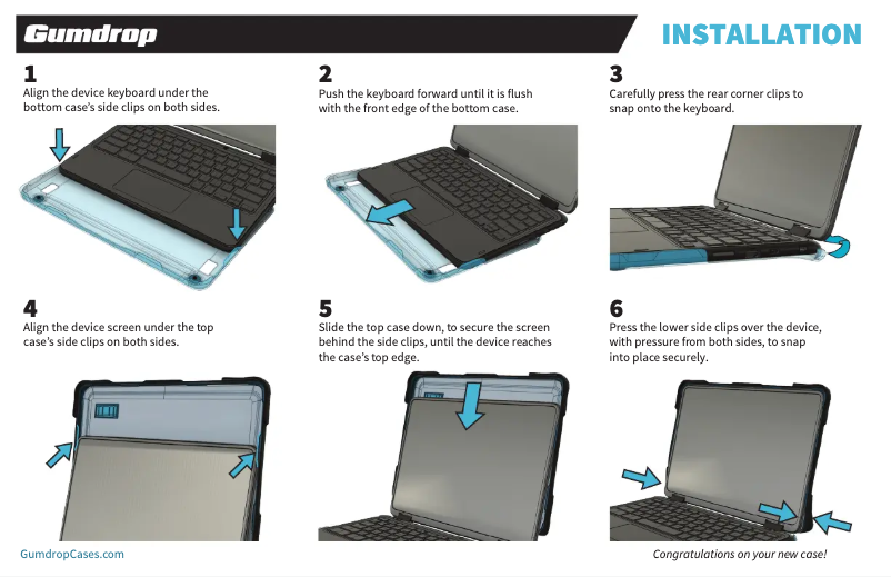 Page n°1 - Manuel utilisateur Gumdrop SlimTech