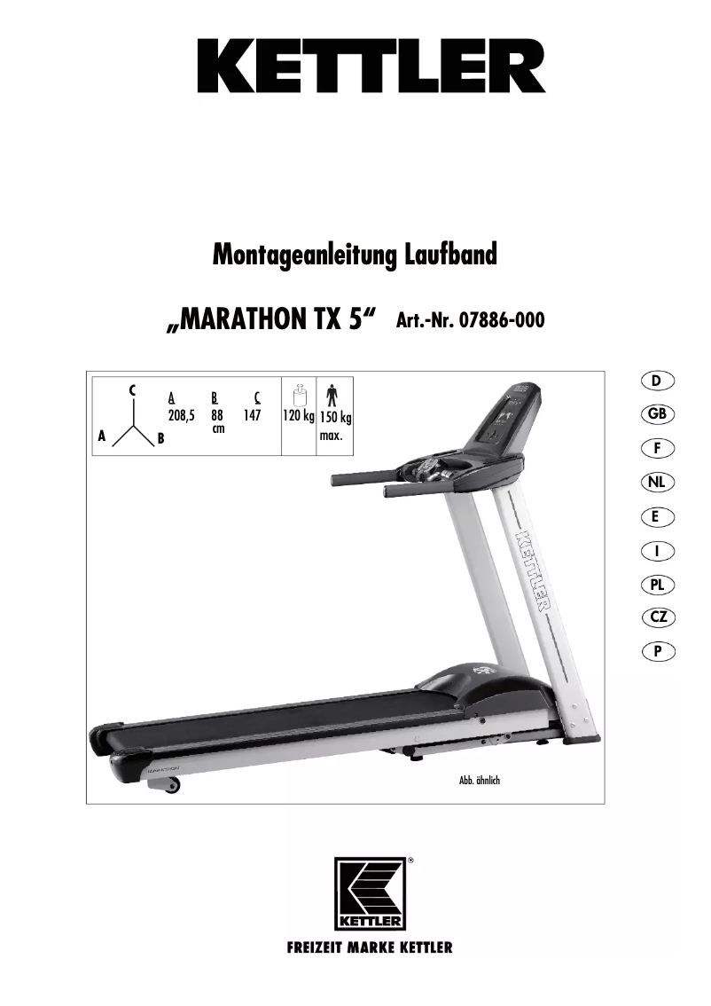 Page n°1 - Manuel utilisateur Kettler Marathon TX5