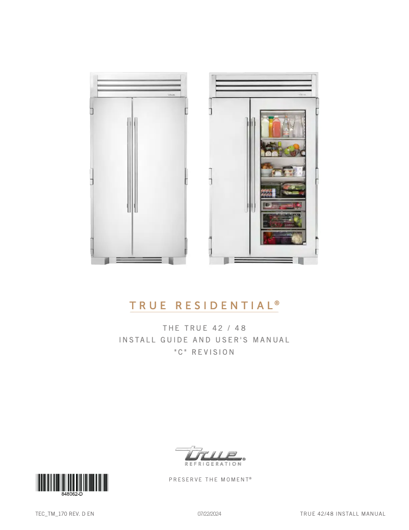 Image de la première page du manuel de l'appareil TR-42SBS-SG-C