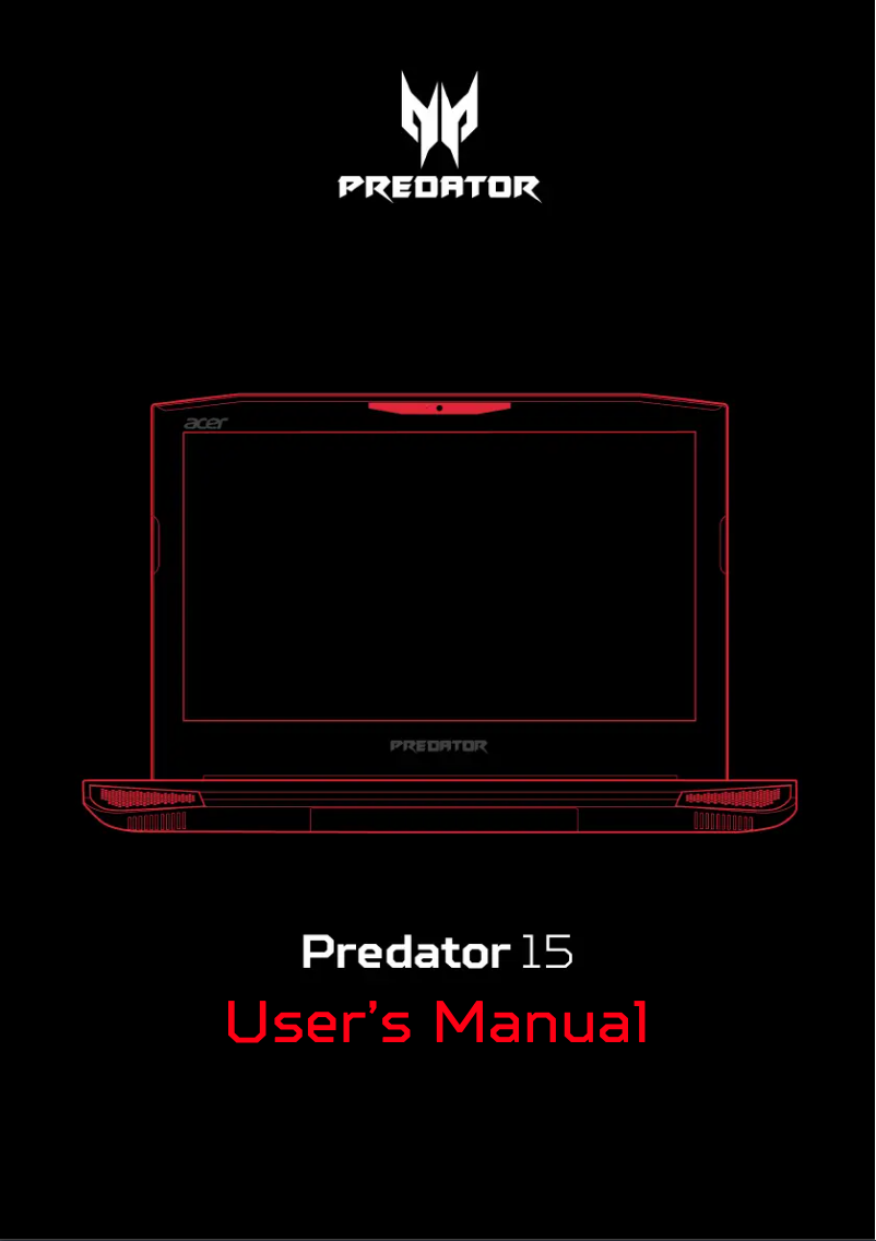Imagen de la primera página del manual del dispositivo Predator 15