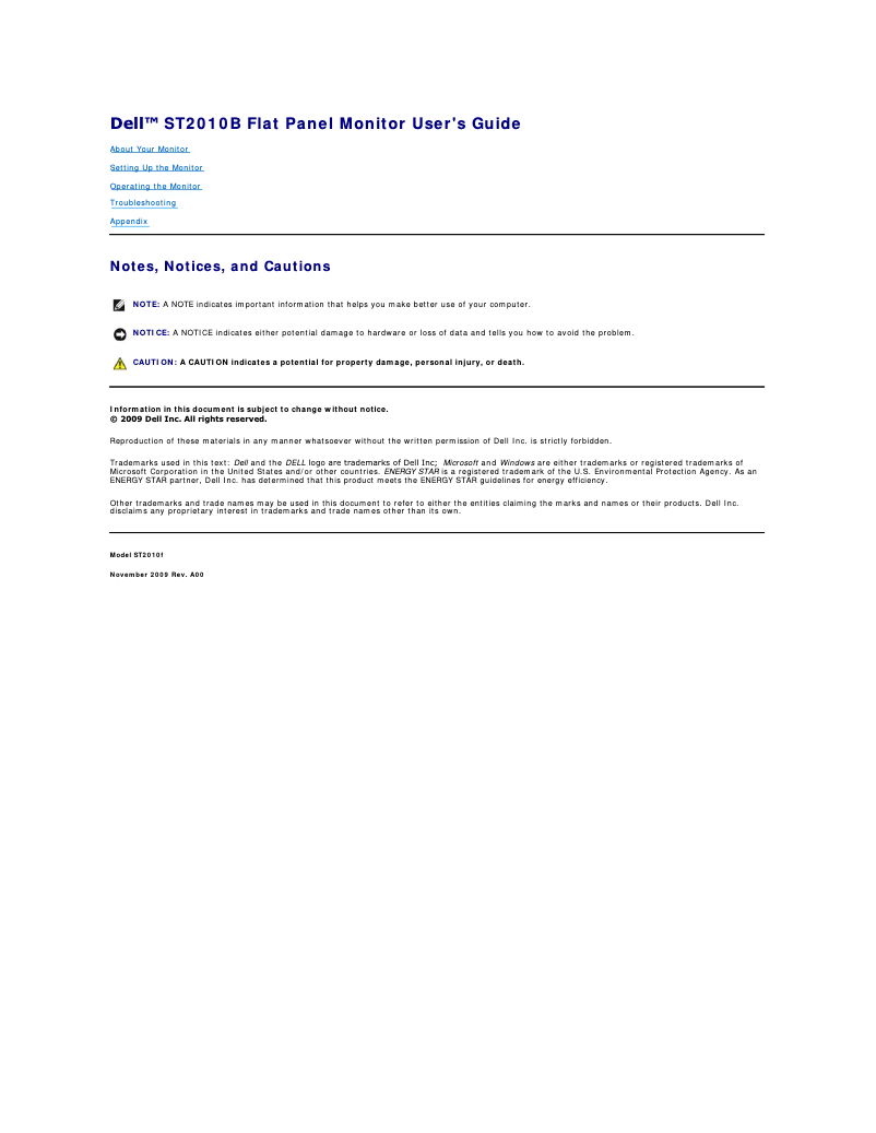 Image de la première page du manuel de l'appareil ST2010B