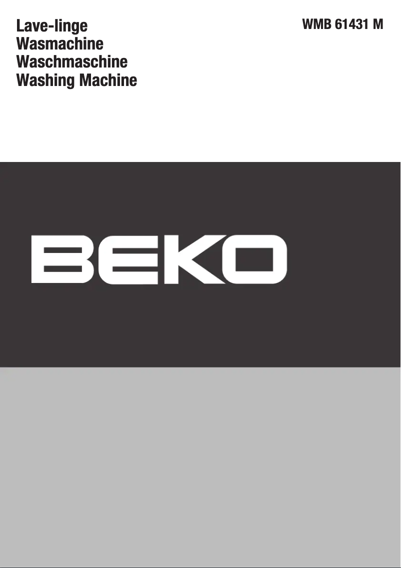 Page 1 de la notice Manuel utilisateur Beko WMB 61431 M