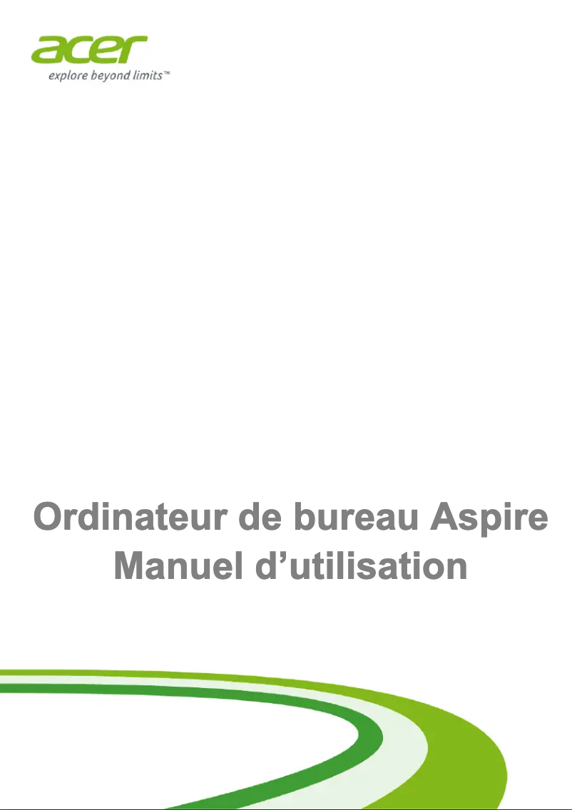 Image de la première page du manuel de l'appareil Aspire TC-760