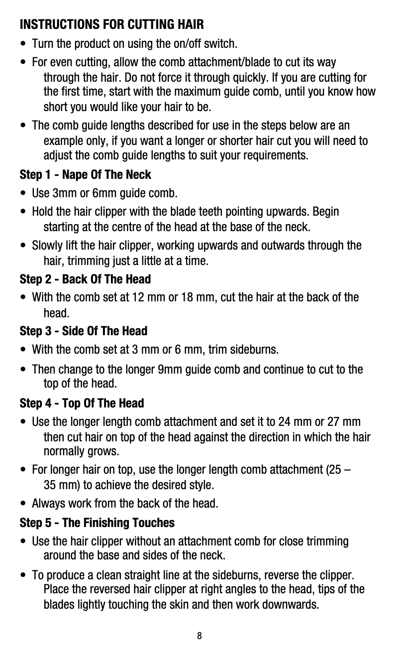 Page n°1 - Manuel utilisateur Remington X5 Power-X Series HC5001AU