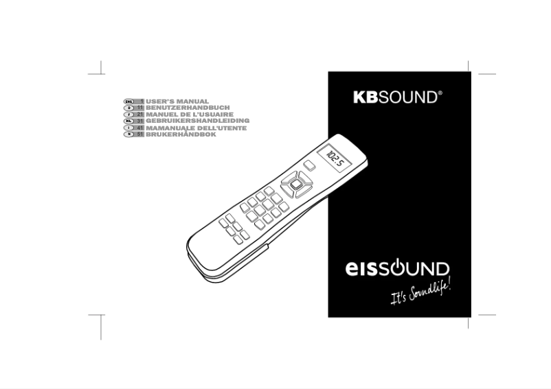 Page n°1 - Manuel utilisateur Eissound KBSound Plus