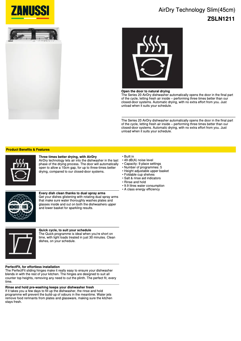 Image de la première page du manuel de l'appareil ZSLN1211