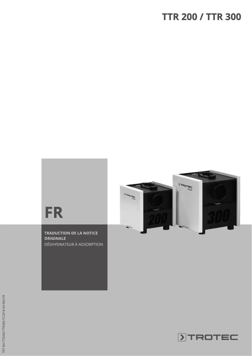 Page 1 of the manual User Manual Trotec TTR 300