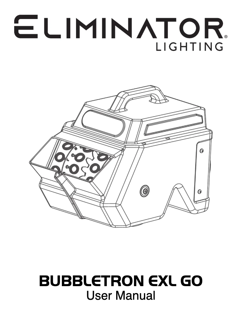 Page n°1 - Manuel utilisateur Eliminator Lighting BUBBLETRON EXL GO