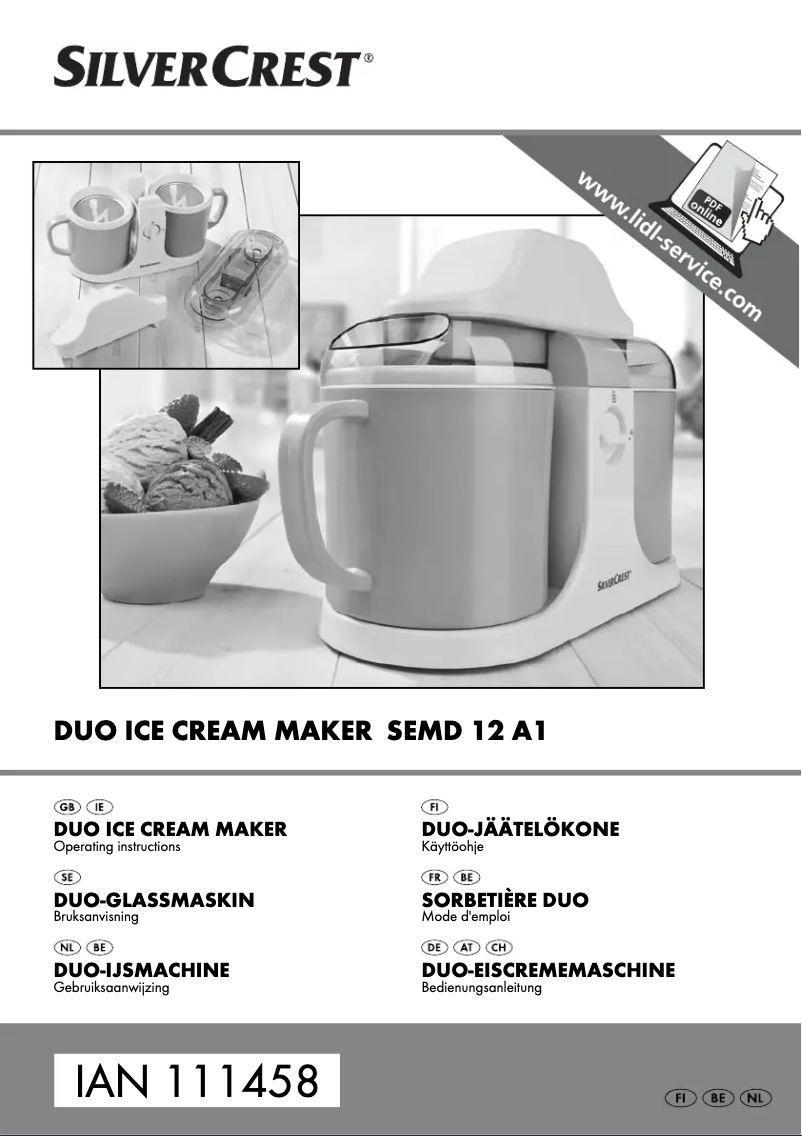 Page 1 de la notice Manuel utilisateur SilverCrest SEMD 12 A1