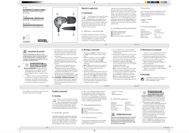 Image de la première page du manuel de l'appareil Z30825