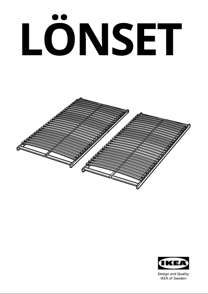 Page 1 de la notice Manuel utilisateur Ikea LÖNSET 202.787.18