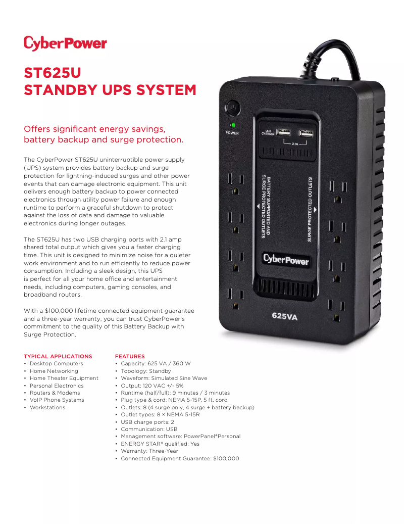 Imagen de la primera página del manual del dispositivo ST625U