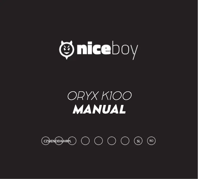 Page 1 de la notice Manuel utilisateur Niceboy ORYX K100