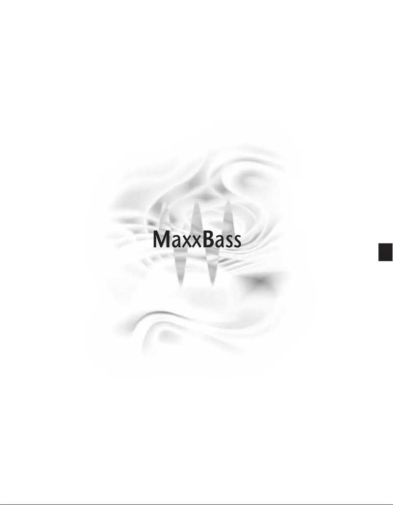 Image de la première page du manuel de l'appareil MaxxBass