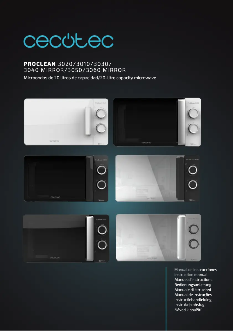 Página 1 del manual Manual de usuario Cecotec ProClean 3060 Mirror