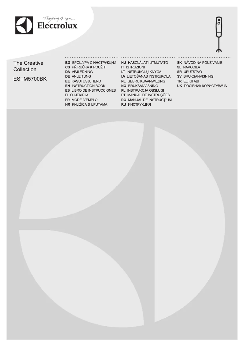 Page n°1 - Manuel utilisateur Electrolux Creative ESTM5700BK