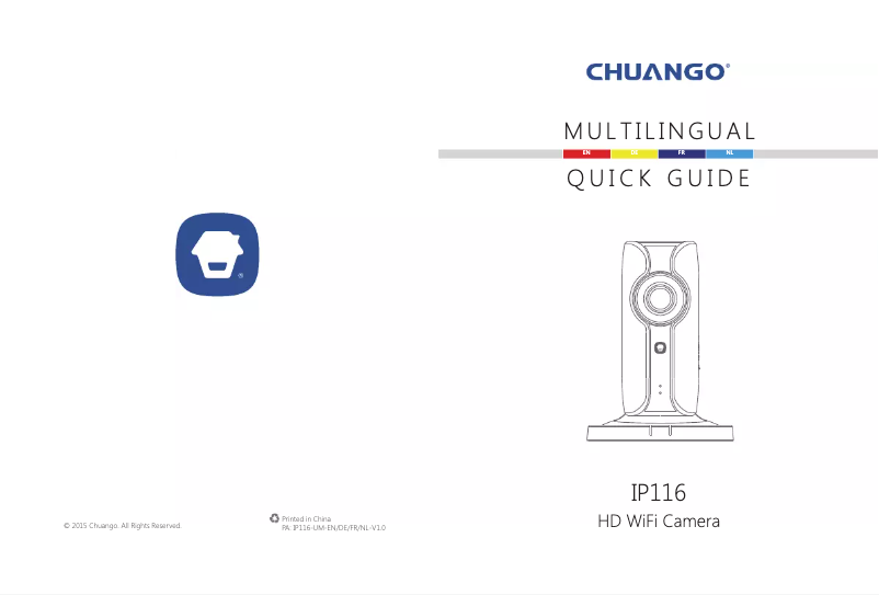 Página 1 del manual Manual de usuario Chuango IP-116