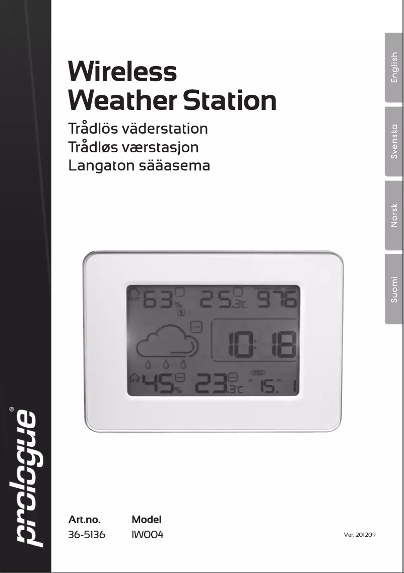 Page n°1 - Manuel utilisateur Prologue IW004