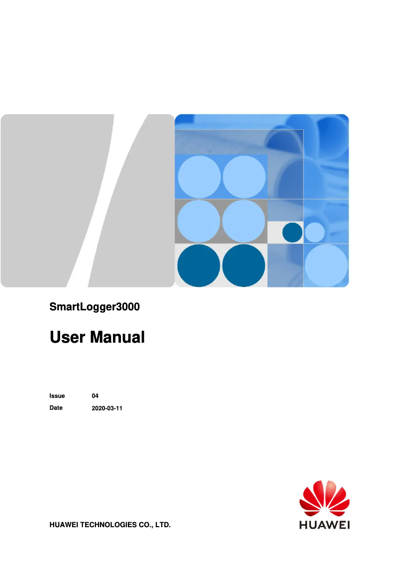 Image de la première page du manuel de l'appareil SmartLogger 3000