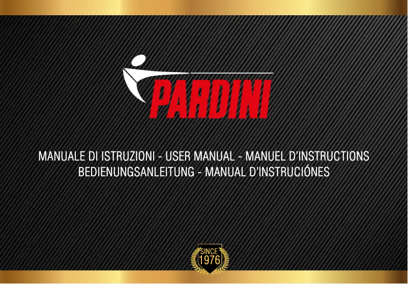 Page n°1 - Manuel utilisateur Pardini SP
