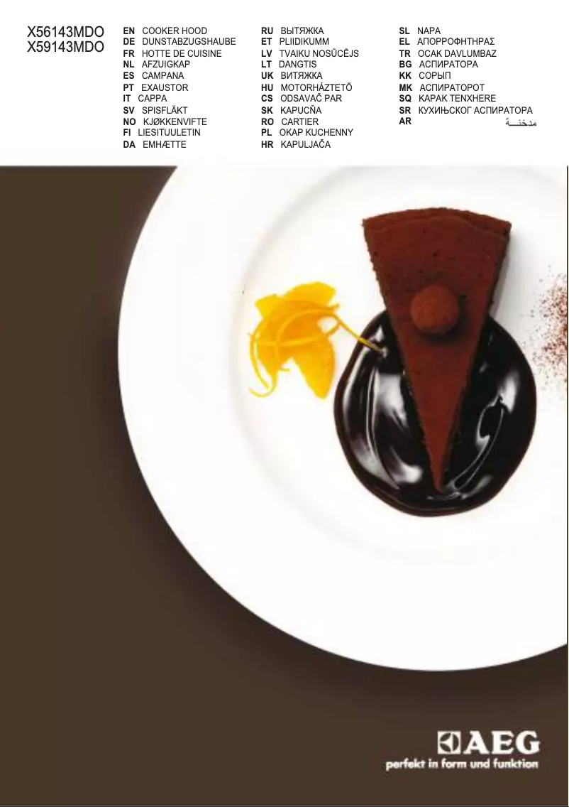 Page n°1 - Manuel utilisateur AEG X59143MDO