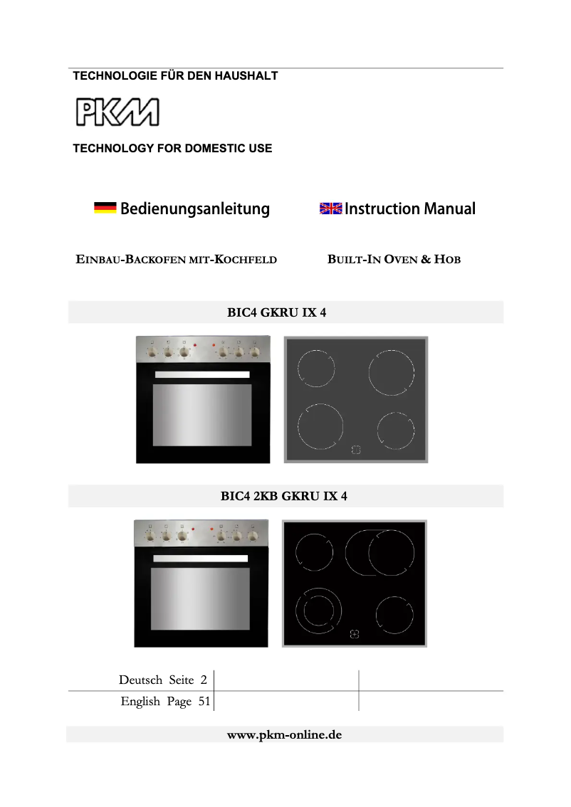 Página 1 del manual Manual de usuario PKM BIC4 GKRU IX4