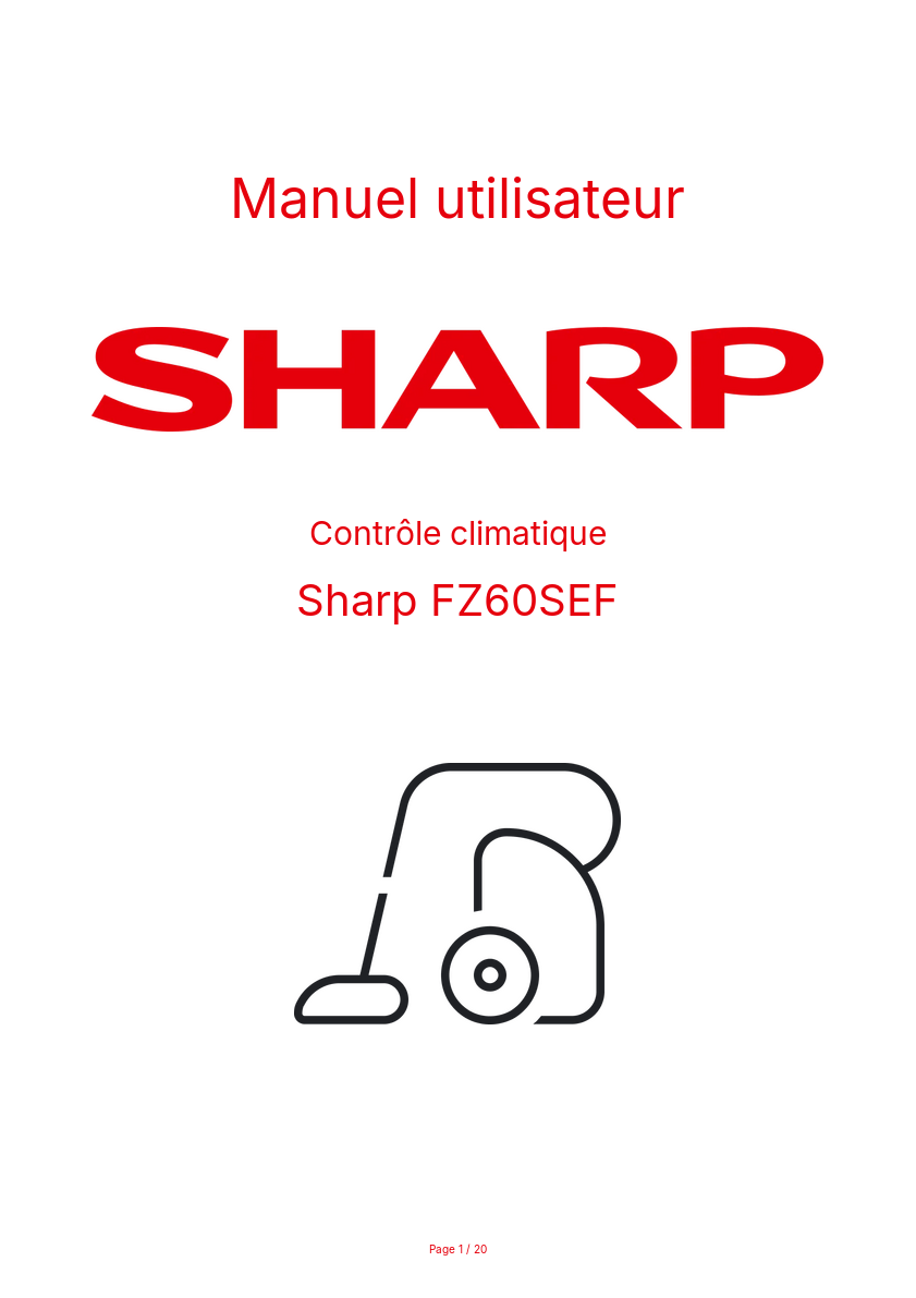 Image de la première page du manuel de l'appareil FZ60SEF