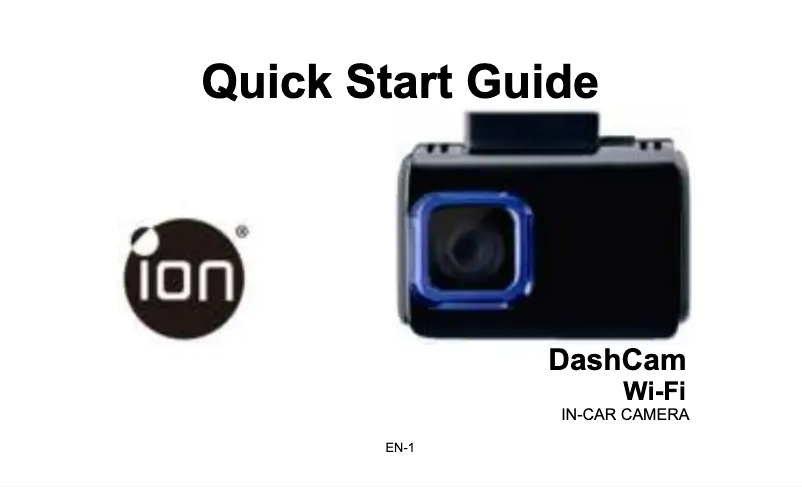 Image de la première page du manuel de l'appareil DashCam Wi-Fi