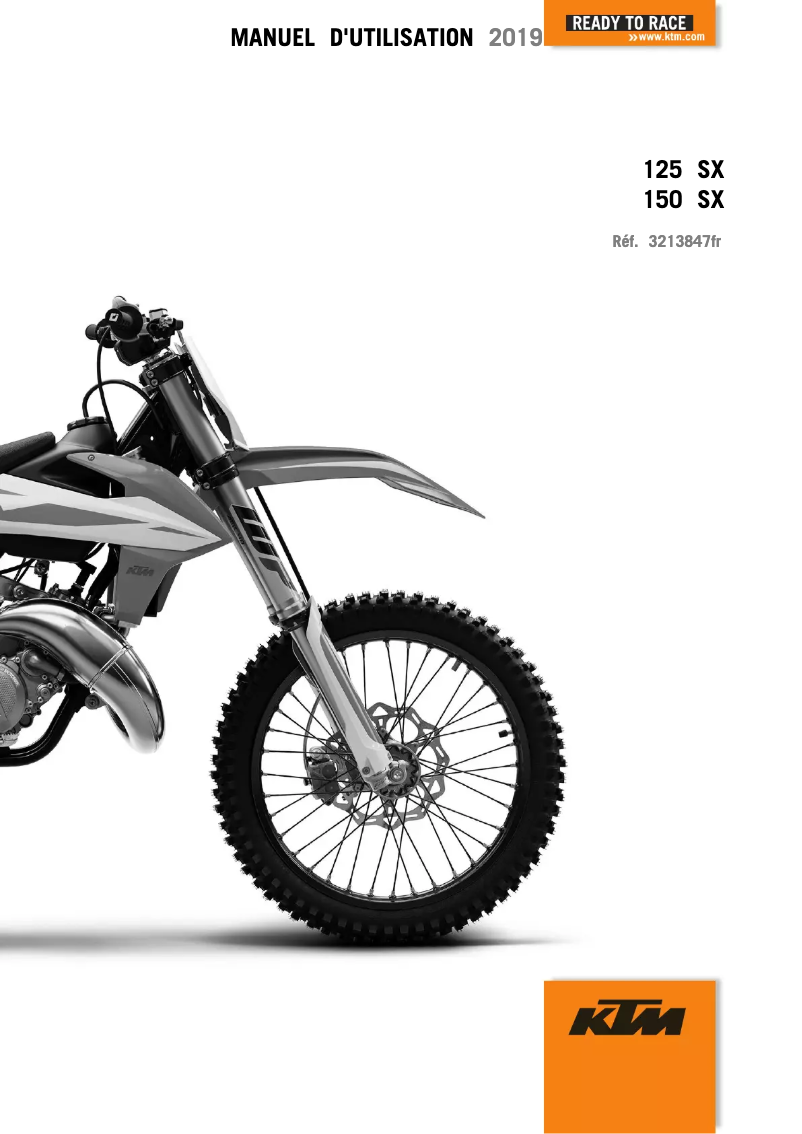 Page 1 de la notice Manuel utilisateur KTM 125 SX (2019)