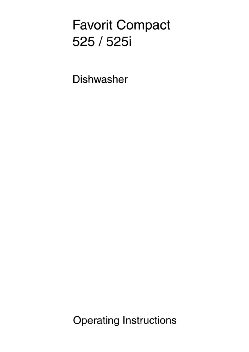 Page 1 de la notice Manuel utilisateur AEG Favorit 525 I W