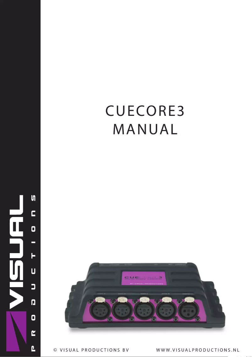 Page 1 de la notice Manuel utilisateur Visual productions CueCore3