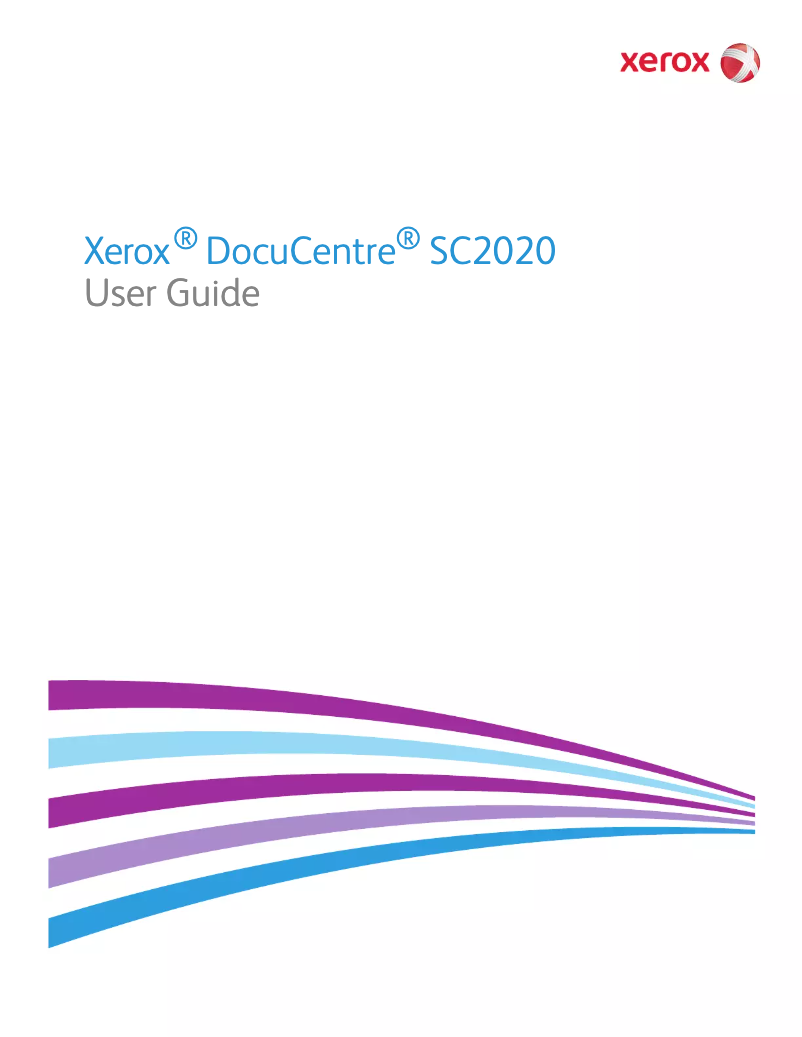 Image de la première page du manuel de l'appareil DocuCentre SC2020