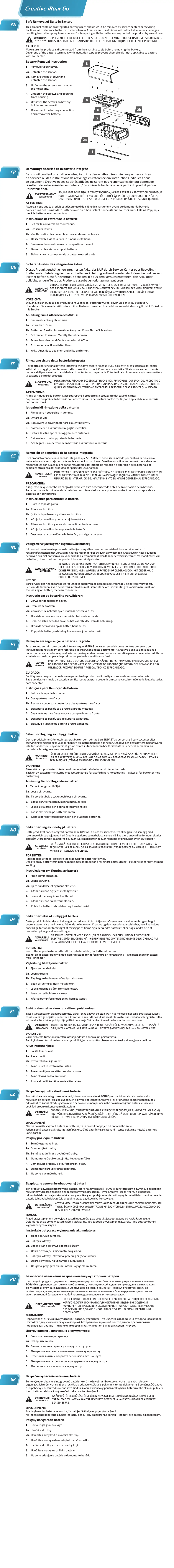 Page n°1 - Manuel utilisateur Creative iRoar Go