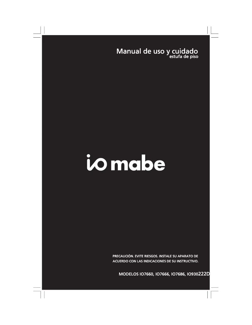 Page n°1 - Manuel utilisateur Mabe IO7686FES0