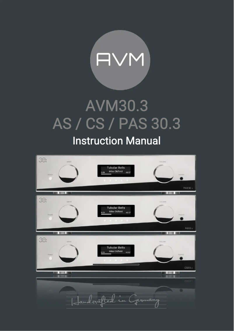 First page image of the manual for AS 30.3