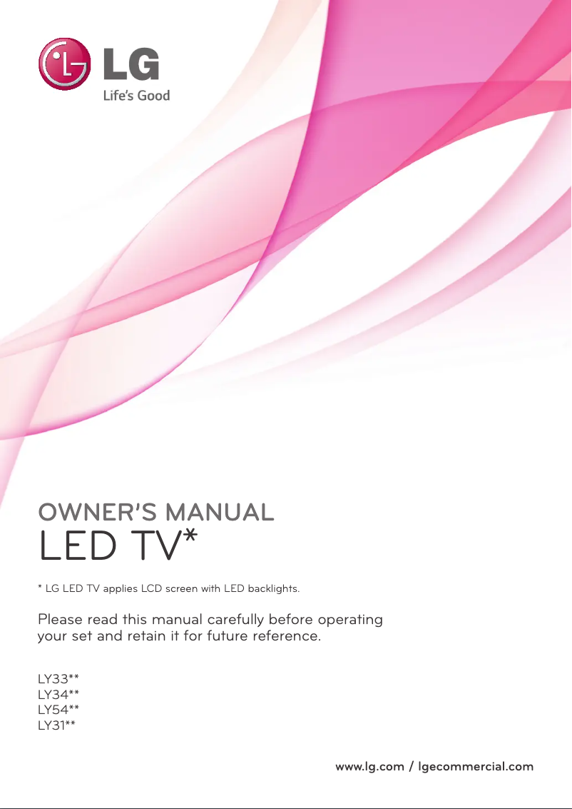 Page 1 de la notice Manuel utilisateur LG 47LY345C