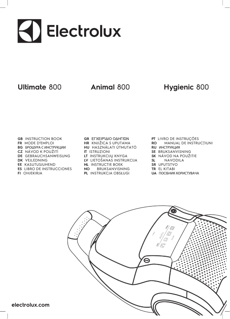 Page n°1 - Manuel utilisateur Electrolux Ultimate 800