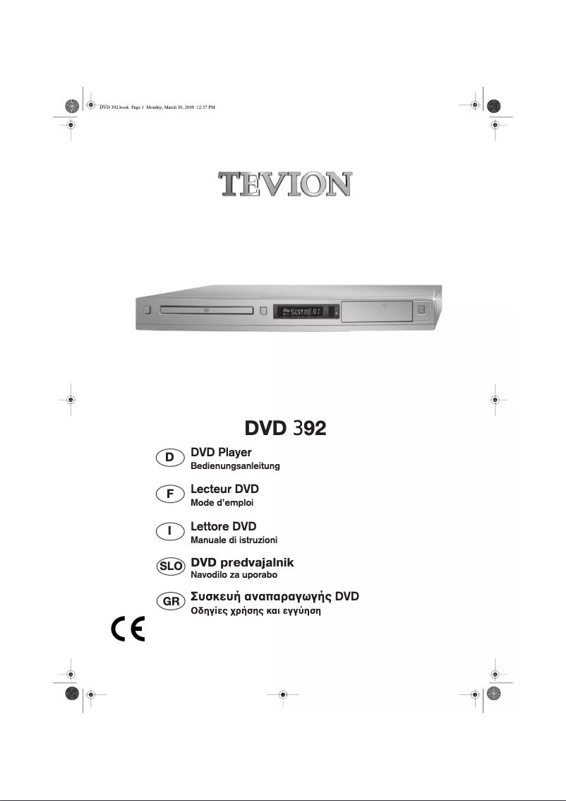 Page 1 de la notice Manuel utilisateur Tevion DVD 392