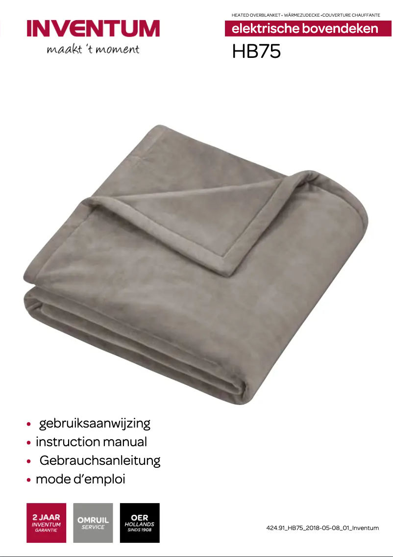 Image de la première page du manuel de l'appareil HB75