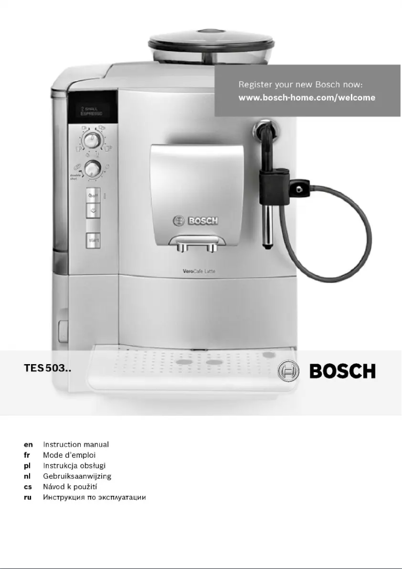 Page 1 de la notice Manuel utilisateur Bosch VeroCafe TES50321RW