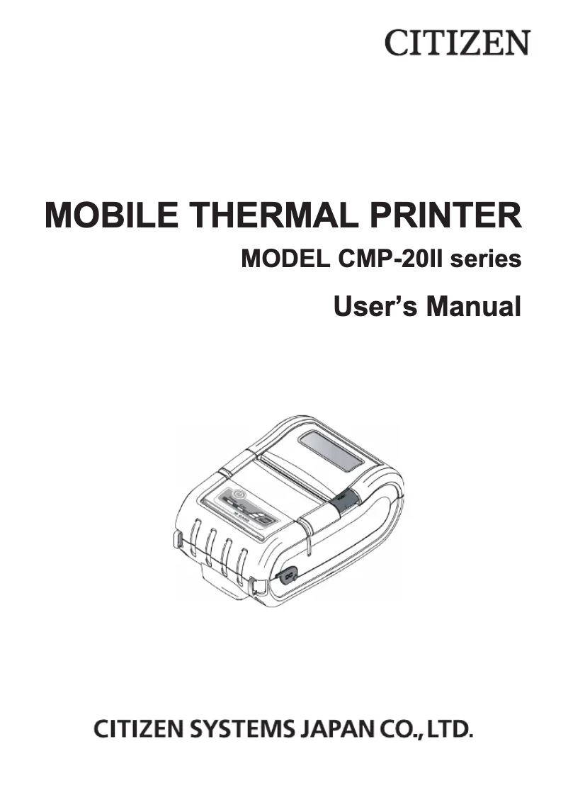 Image de la première page du manuel de l'appareil CMP-20II