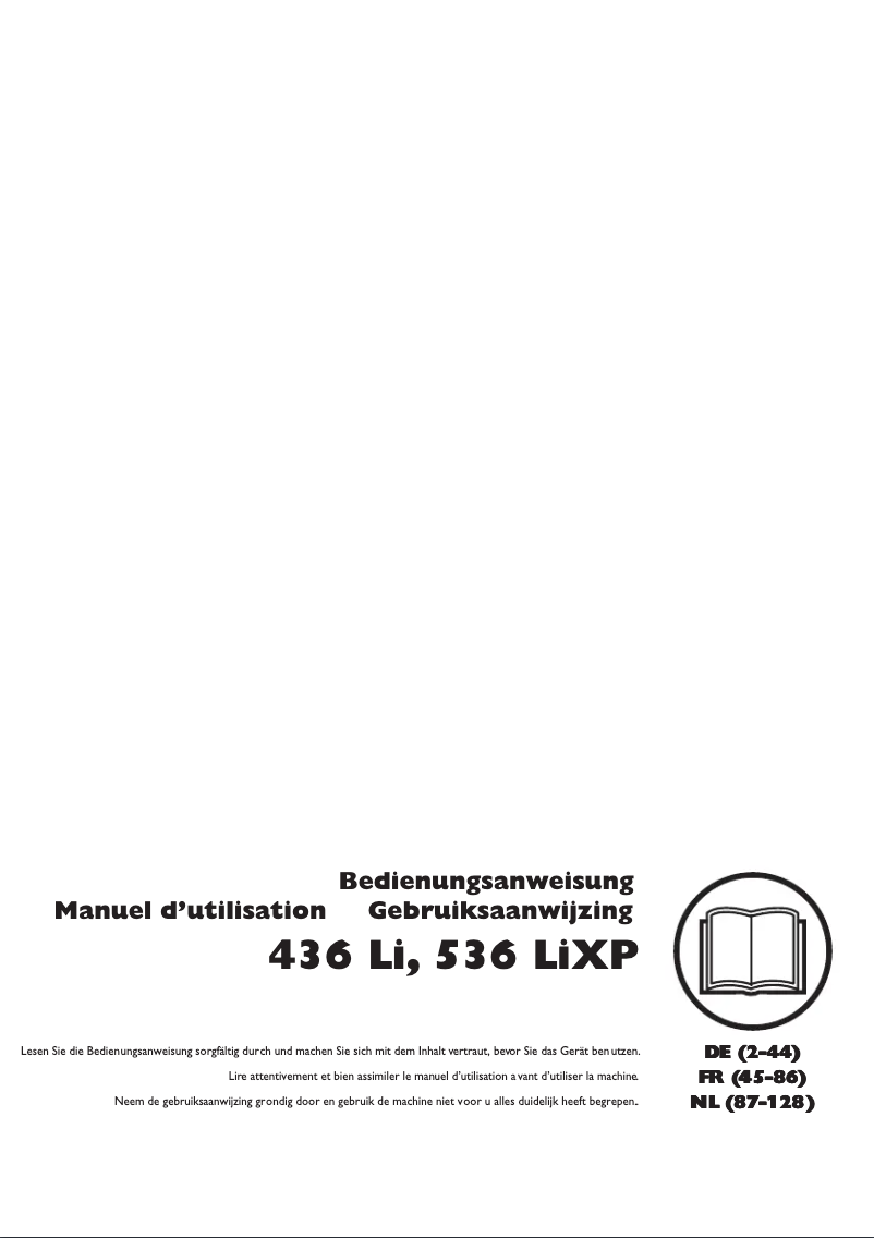 Image de la première page du manuel de l'appareil 436 Li