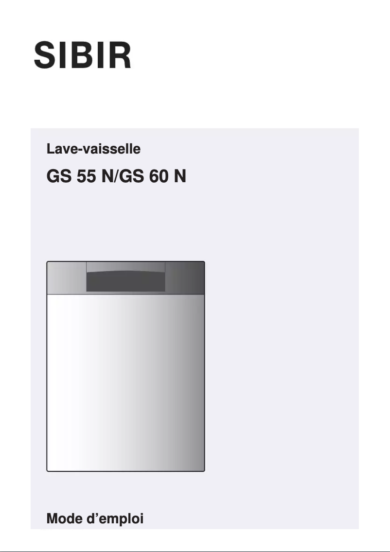 Image de la première page du manuel de l'appareil GS 60N 41029 Swiss