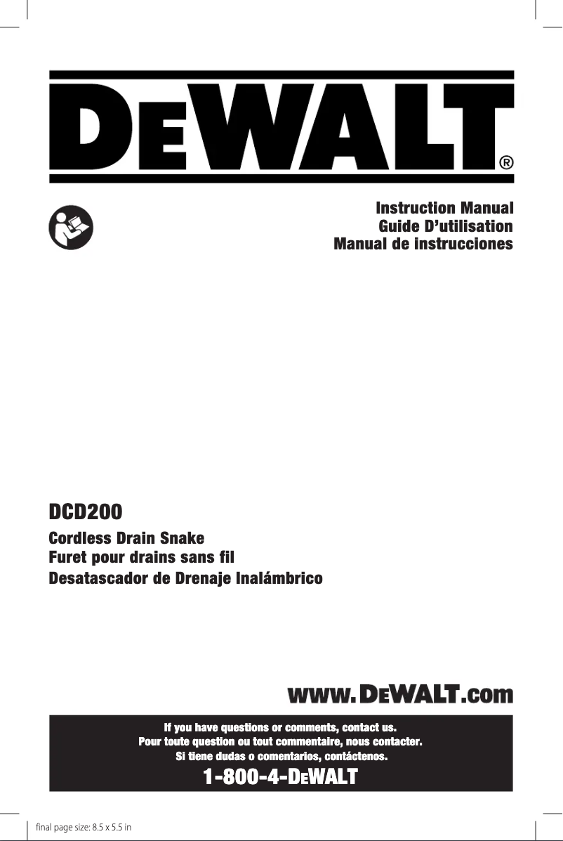 Image de la première page du manuel de l'appareil DCD200D1