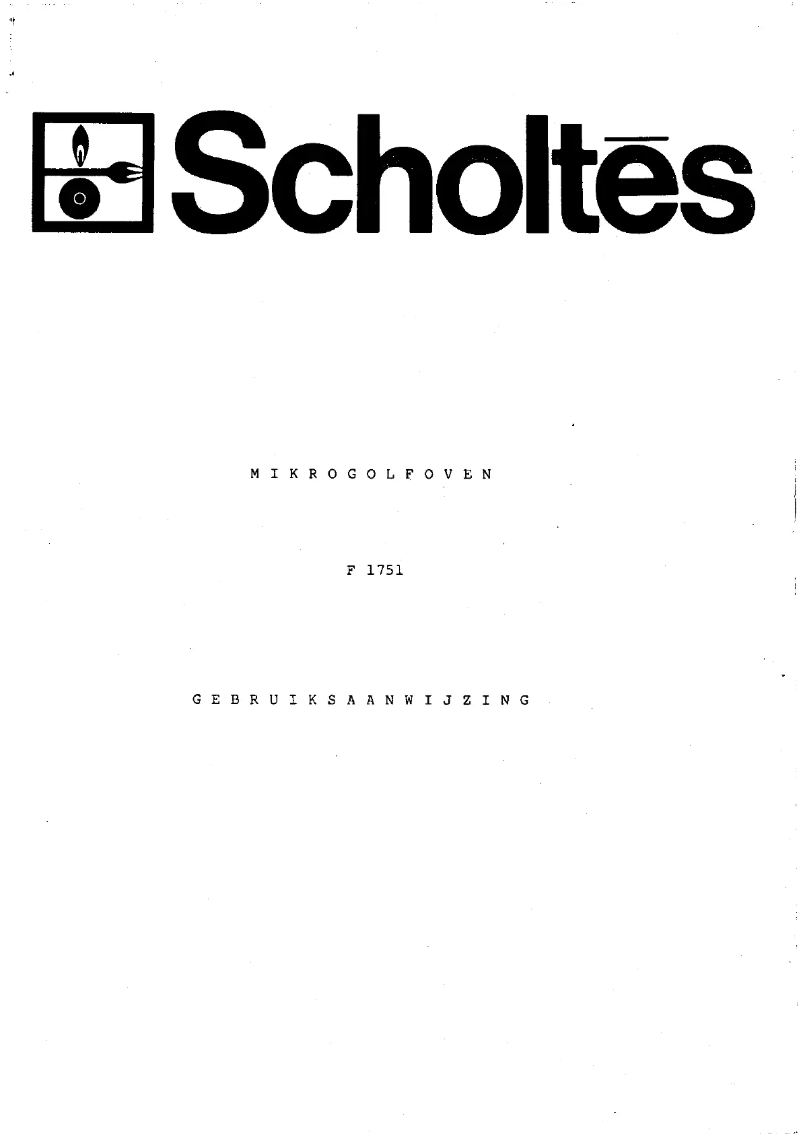 Image de la première page du manuel de l'appareil F 1751