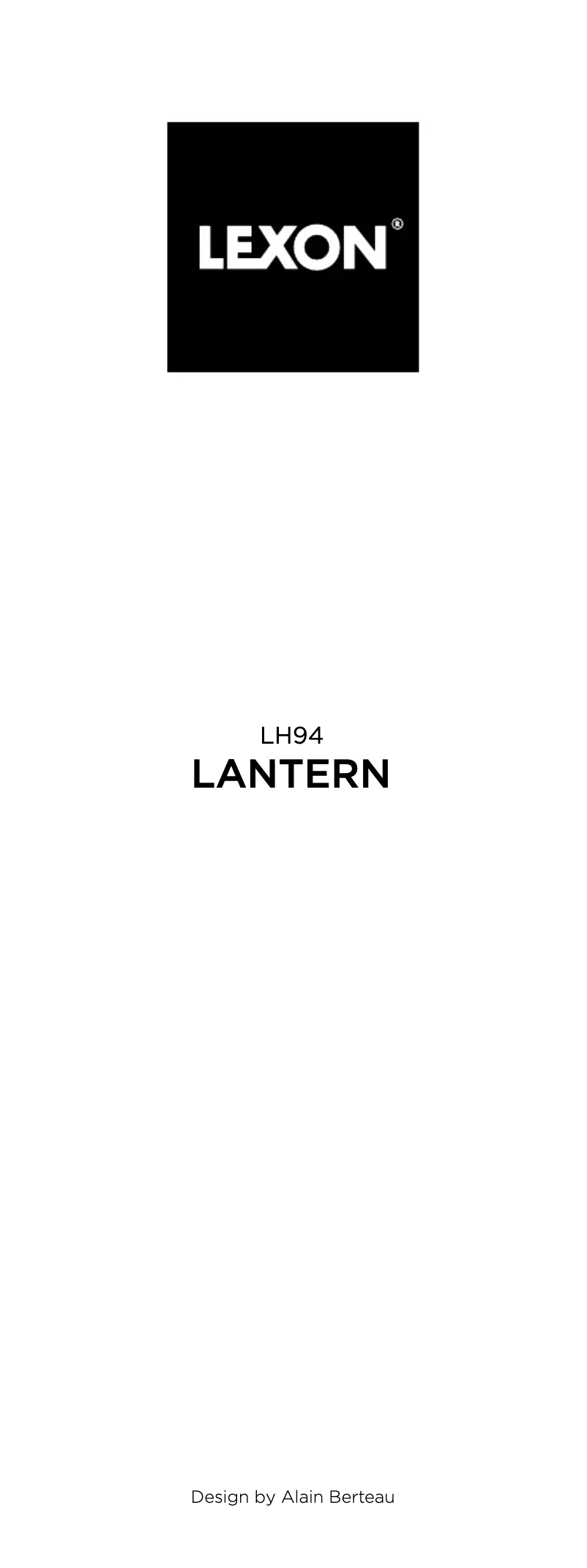 Image de la première page du manuel de l'appareil Lantern