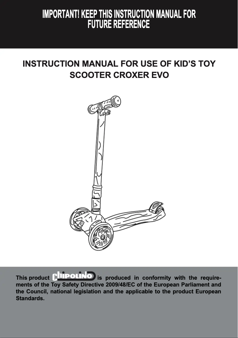 Page 1 of the manual User Manual Chipolino Croxer Evo