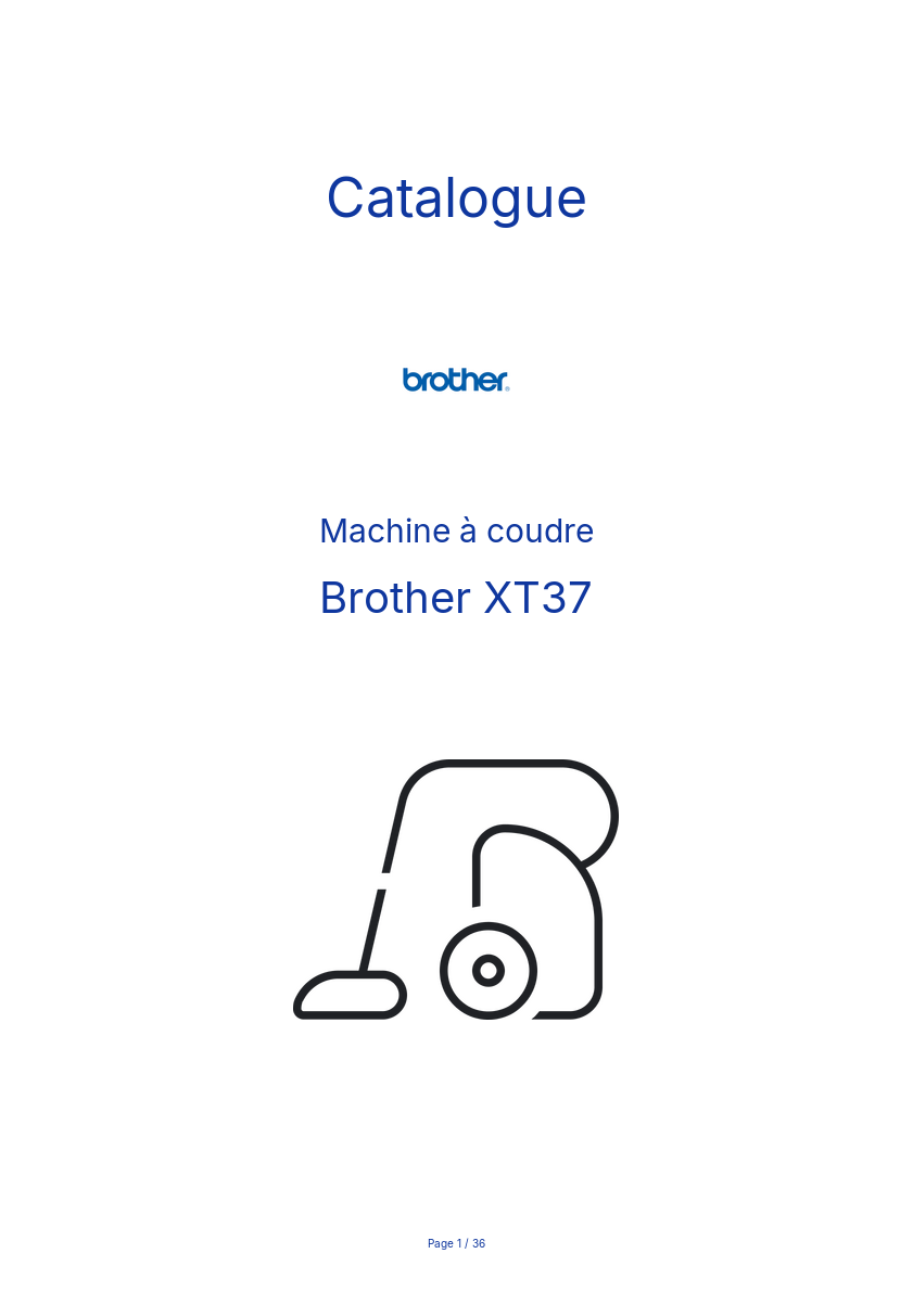 Image de la première page du manuel de l'appareil XT37