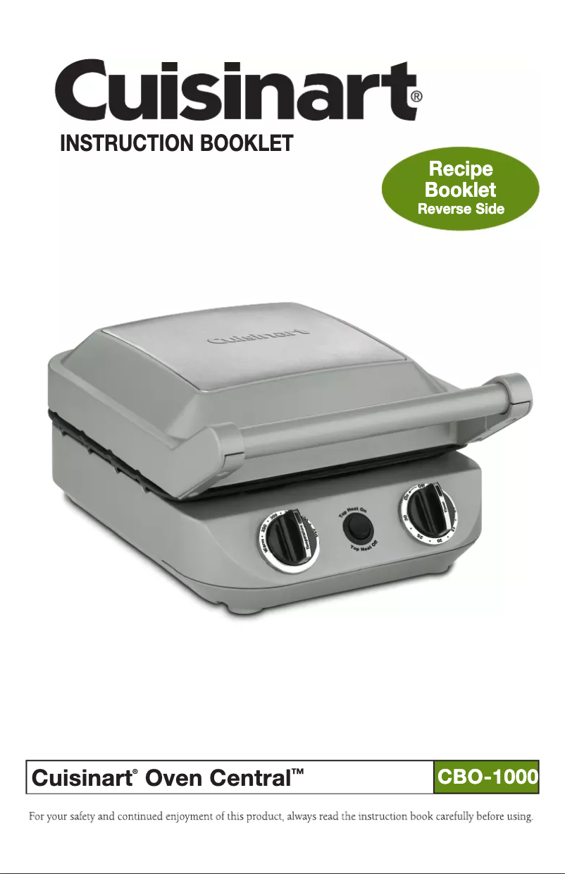 Page n°1 - Manuel utilisateur Cuisinart Oven Central CBO-1000